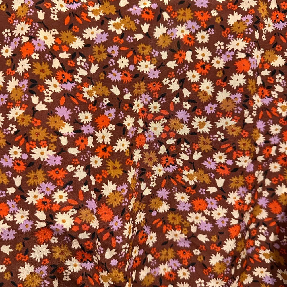 MADEWELL Silk Daylight Top 🌸 “Spring Prairie” 🌸 Vintage Ditsy Floral Print 14 🌸 - Picture 11 of 12